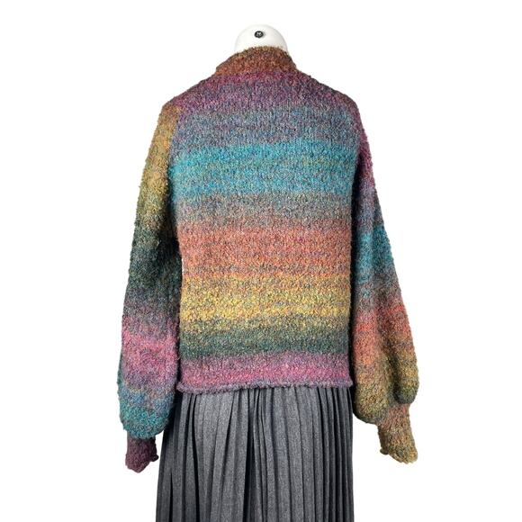 Central Park West Sweater XS Syndney Puff Sleeve in Twilight Multicolor - Picture 2 of 6